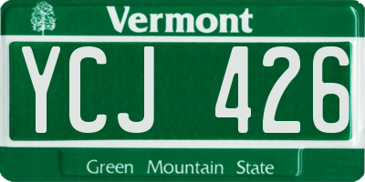 VT license plate YCJ426