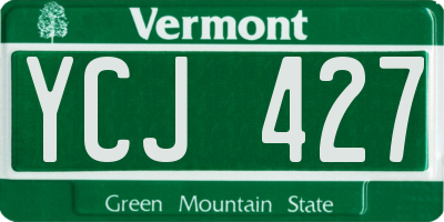 VT license plate YCJ427