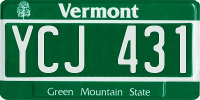 VT license plate YCJ431