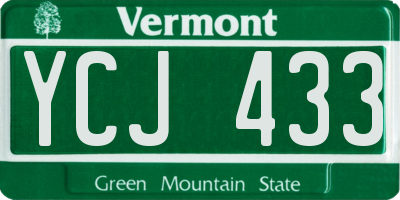 VT license plate YCJ433