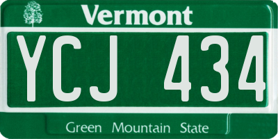 VT license plate YCJ434