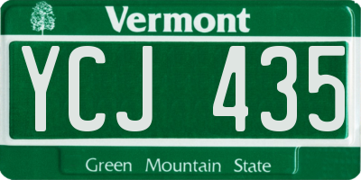 VT license plate YCJ435