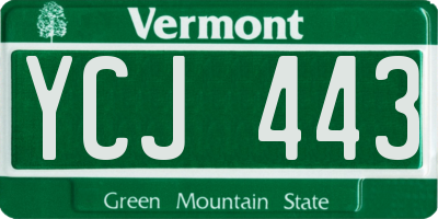 VT license plate YCJ443