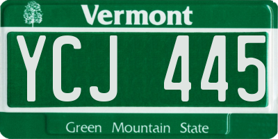 VT license plate YCJ445