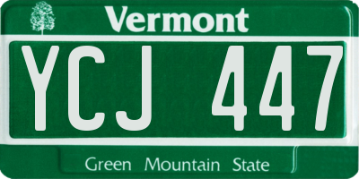 VT license plate YCJ447