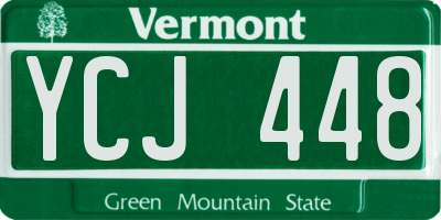 VT license plate YCJ448