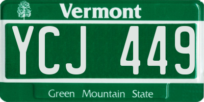 VT license plate YCJ449
