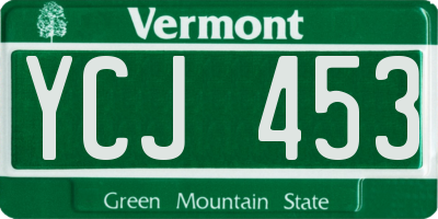 VT license plate YCJ453