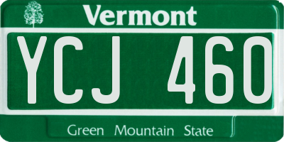VT license plate YCJ460