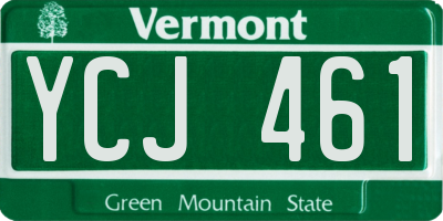 VT license plate YCJ461