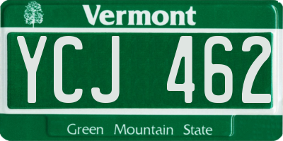 VT license plate YCJ462