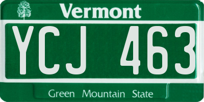 VT license plate YCJ463
