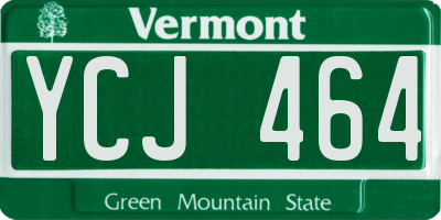 VT license plate YCJ464