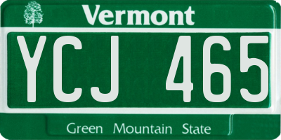 VT license plate YCJ465