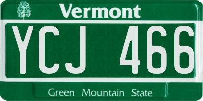 VT license plate YCJ466