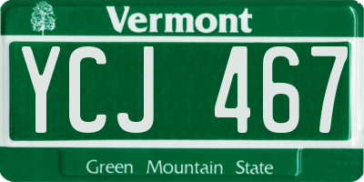 VT license plate YCJ467