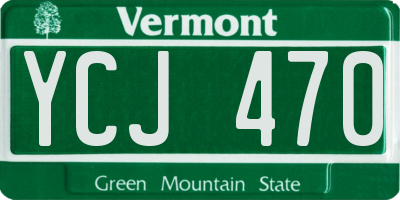 VT license plate YCJ470