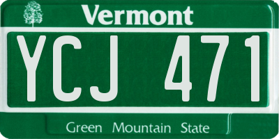 VT license plate YCJ471