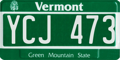 VT license plate YCJ473