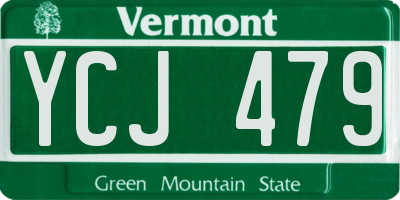 VT license plate YCJ479