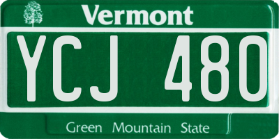 VT license plate YCJ480