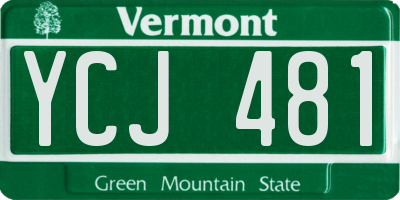 VT license plate YCJ481