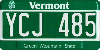 VT license plate YCJ485