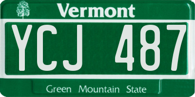 VT license plate YCJ487