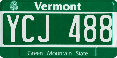 VT license plate YCJ488
