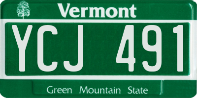 VT license plate YCJ491
