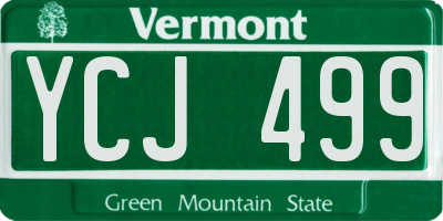 VT license plate YCJ499