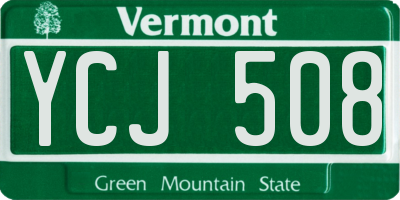 VT license plate YCJ508