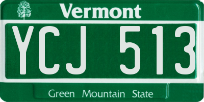 VT license plate YCJ513