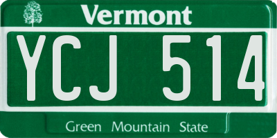 VT license plate YCJ514
