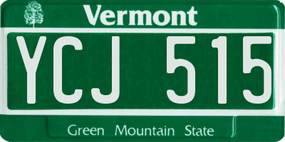 VT license plate YCJ515