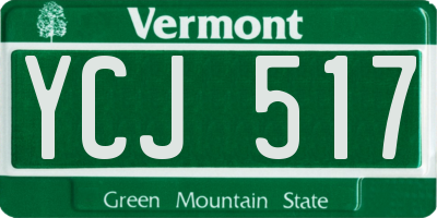 VT license plate YCJ517