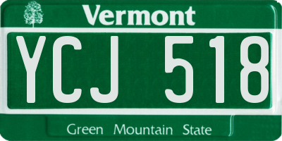 VT license plate YCJ518