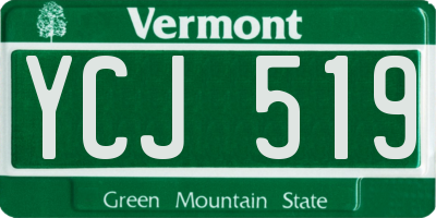 VT license plate YCJ519
