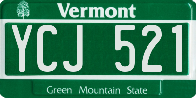 VT license plate YCJ521