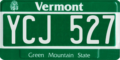 VT license plate YCJ527
