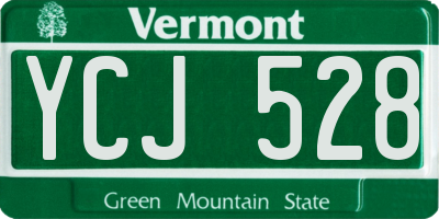 VT license plate YCJ528