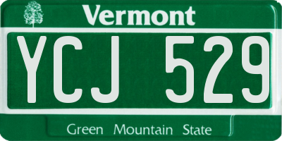 VT license plate YCJ529