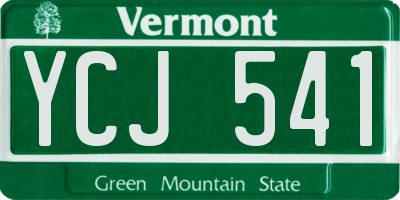 VT license plate YCJ541