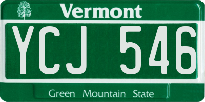 VT license plate YCJ546