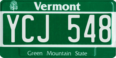 VT license plate YCJ548