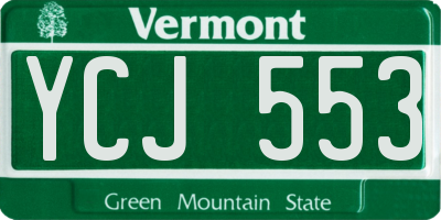 VT license plate YCJ553