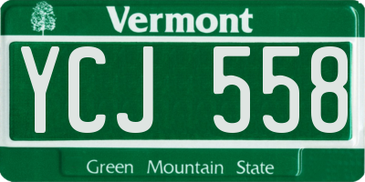 VT license plate YCJ558