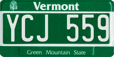 VT license plate YCJ559