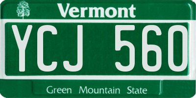 VT license plate YCJ560