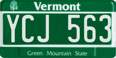 VT license plate YCJ563